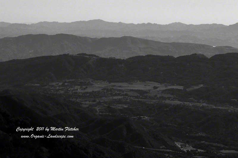 Fading Hills, over looking upper Ojai and Sulfer Mountain